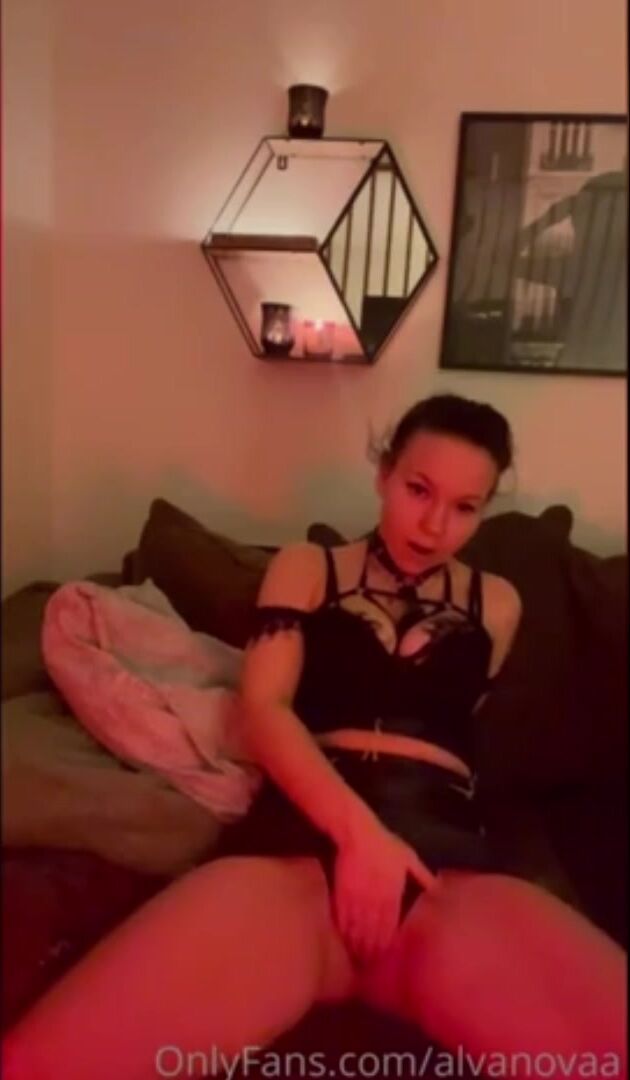 Swedish Babe AlvaNovaa Masturbates Her TIght Pussy With Dildo x Dildo Ride