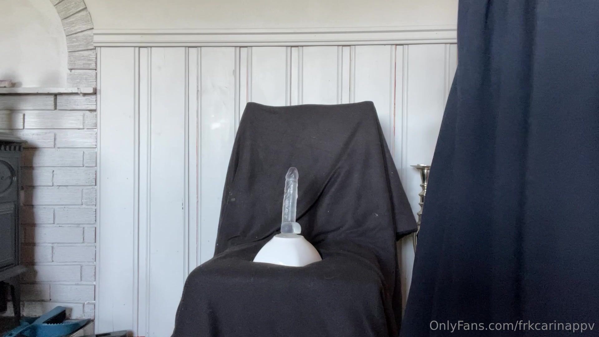 Young Norwegian In Bunad Riding On Chair Spreading Legs Using Dildo And Vibrator