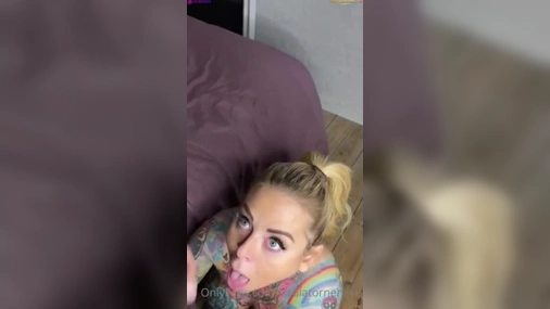 Danish Tattooed Babe Nadia Tornehave Hot Blowjob x Facial Cumshot