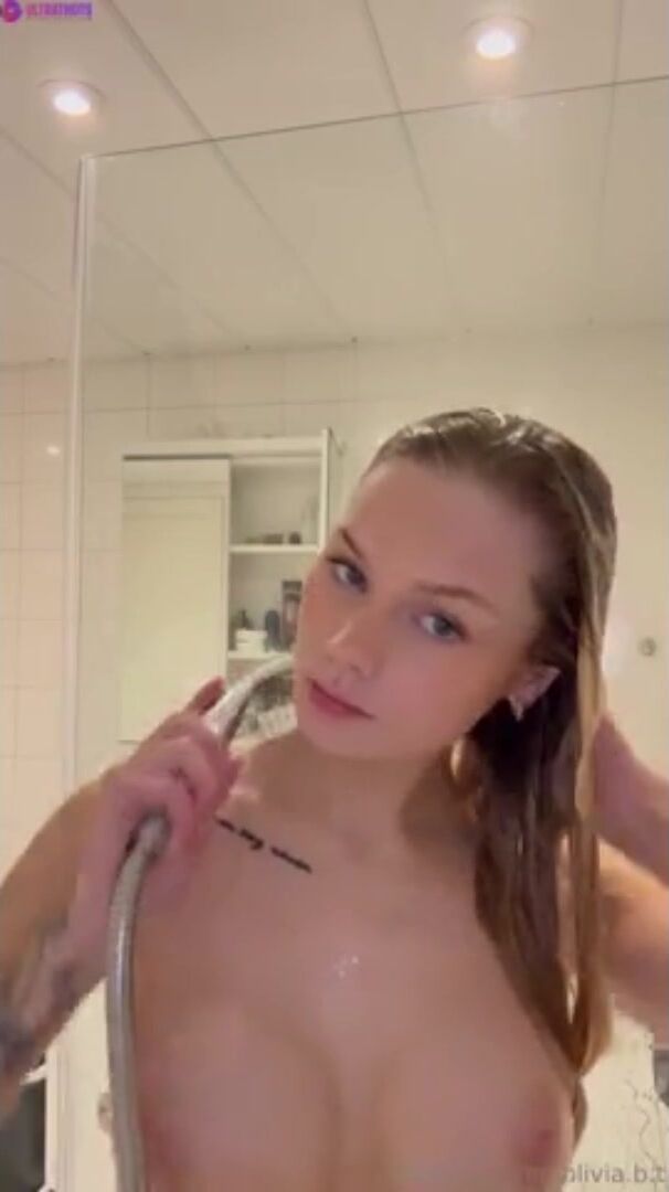 Swedish Babe Olivia B.T Sexy Naked Shower