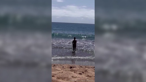 christina legreid walking naked in beach