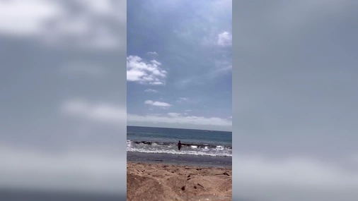 christina legreid walking naked in beach