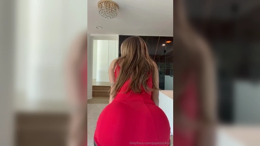 Piper Rockelle Stripping In Sexy Short Red Dress