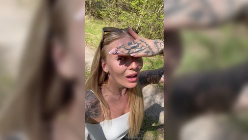 Lemonlux public outdoor dildo and squirt