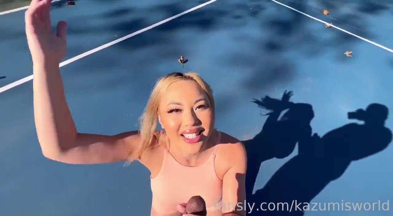Kazumi Squirts Fucking Hard On Tennis Court