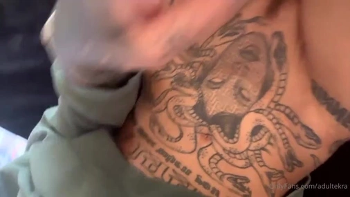 Norwegian Tattooed Babe Playing WIth Her Tight Pussy