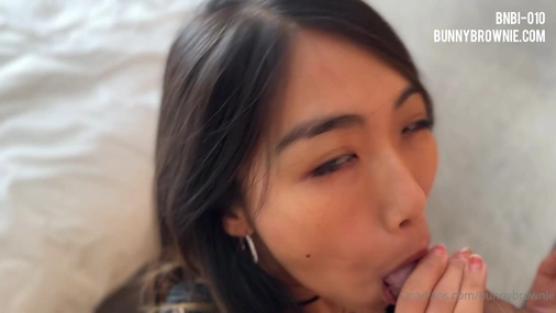 BunnyBrownie - Naughty Asian Stepsis Getting Pounded Hard in POV Doggystyle