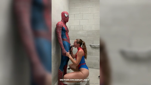 Ashley Aoky Getting Fucked Hard by Spidermans Huge Cock
