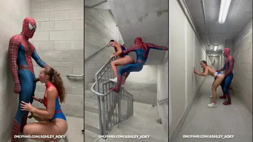 Ashley Aoky Getting Fucked Hard by Spidermans Huge Cock