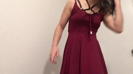 Secretlittle Trying On Hot Outfits And Flashing Hairy Pussy
