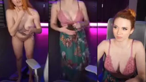 Amouranth Forgetting to Turn Off Stream And Gets Naked