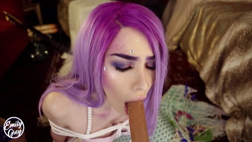 Emily Grey Blowjob In Rope Bondage