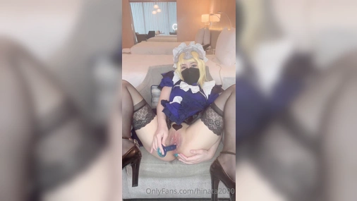 Hinata2000 Masturbates With Sex Toys In Maid Costume