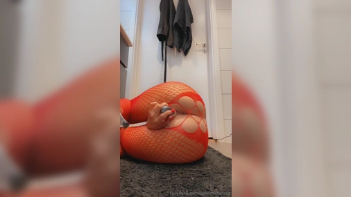 Iselin Michelsen Dildo Play in Bathroom