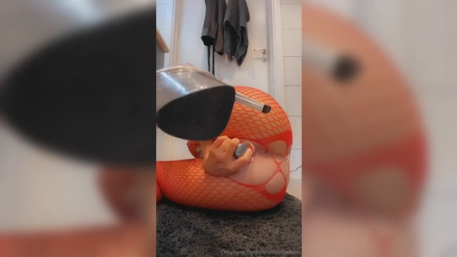 Iselin Michelsen Dildo Play in Bathroom
