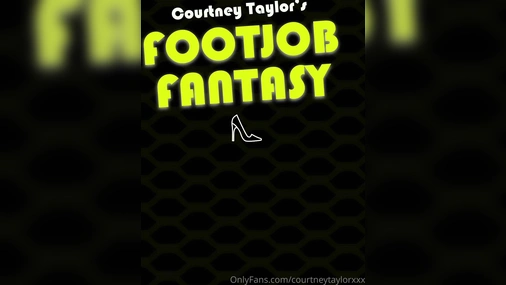 Courtney Taylor Giving Footjob on Big Dildo