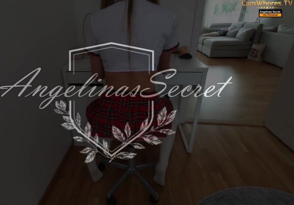 Swedish Hot Tattooed Blonde Schoolgirl Angelina Anal Sextape x Cumshot on Belly