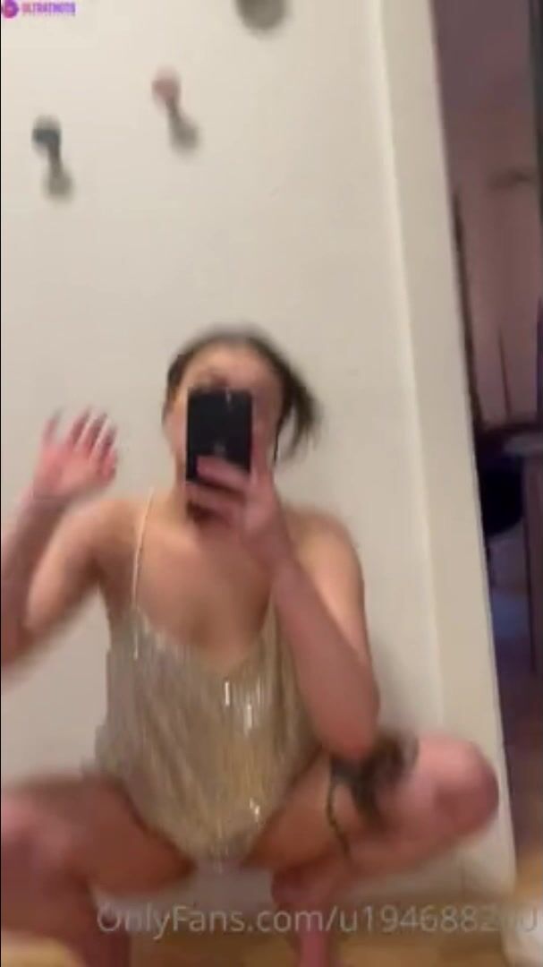 Danish Babe Cecilie Sonderby Filming Herself Riding Dildo x Blowjob In Mirror