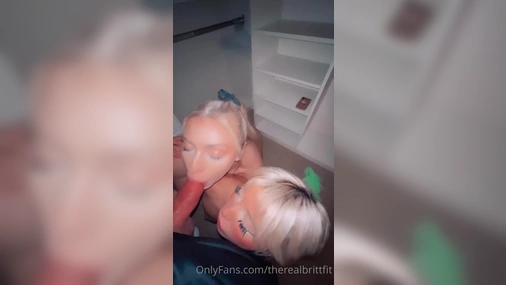 Therealbrittfit And Waifumiia Sharing Big Cock