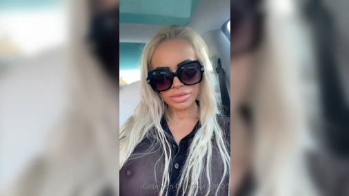 Danish Milf Gitte Von G Big Tits See-Through In Car