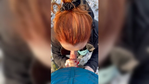 Isla-moon blowjob in the snow
