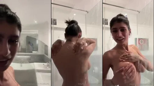 Mia Khalifa – Schnelle Dusche & Brustmassage