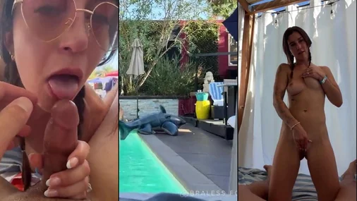 FlashingEmma POV Sex in der Öffentlichkeit am Pool