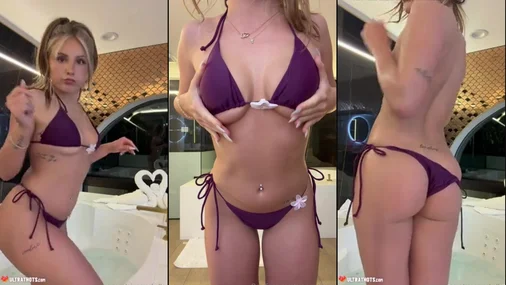 Piper Rockelle Striptease im lila Bikini