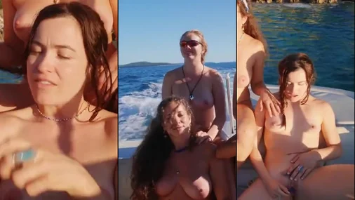 DaringKiara Risky Lesbian Orgy On Boat With Toys