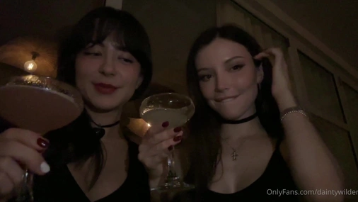 Dainty Wilder Lesbian Sextape in car