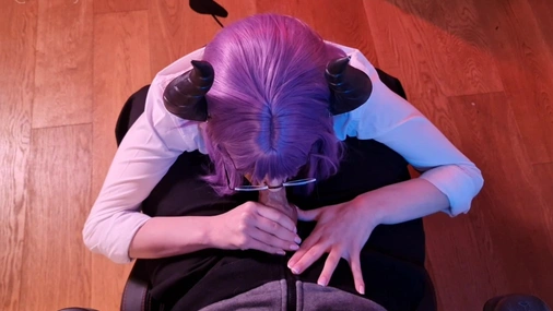 Fluffy Nemu Blowjob POV
