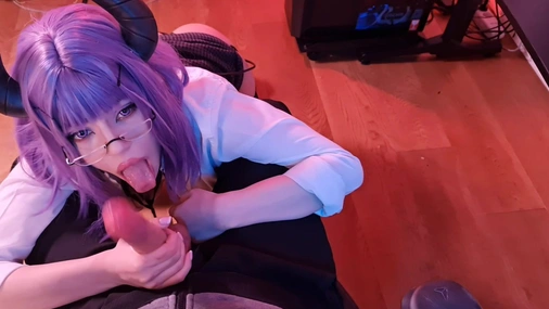 Fluffy Nemu Blowjob POV