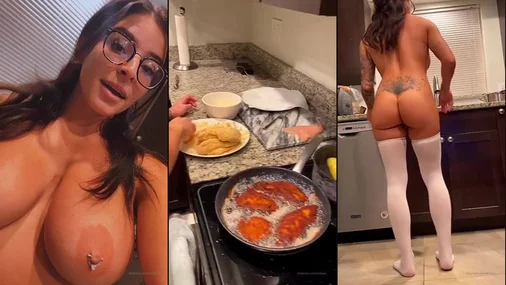 Dawn Marie Nackt in der Küche kochen