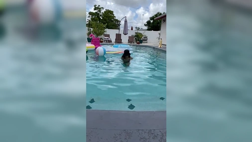 Keliah Kang Killian In The Outdoor Pool