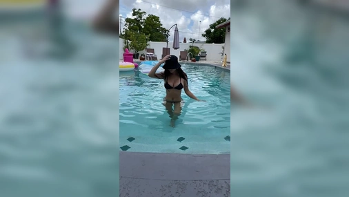 Keliah Kang Killian In The Outdoor Pool