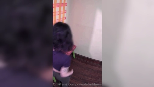 Violet Addams Changing Dress