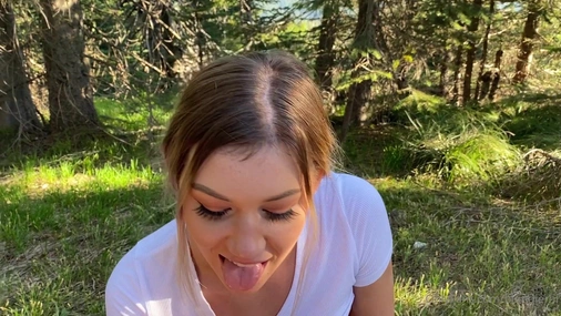 Blondie Rhi Blowjob In The Forest POV